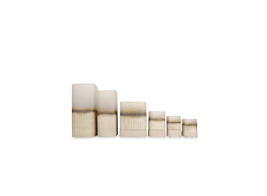 Windlicht 'Ine' - Smoke/Beige - XL