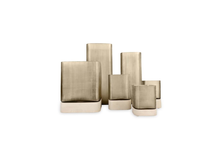 Porte-bougie 'Ine' - Smoke - XS
