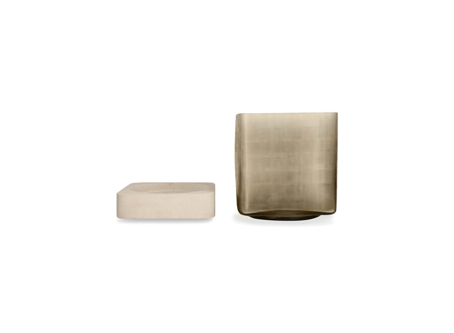 Porte-bougie 'Ine' - Smoke - L