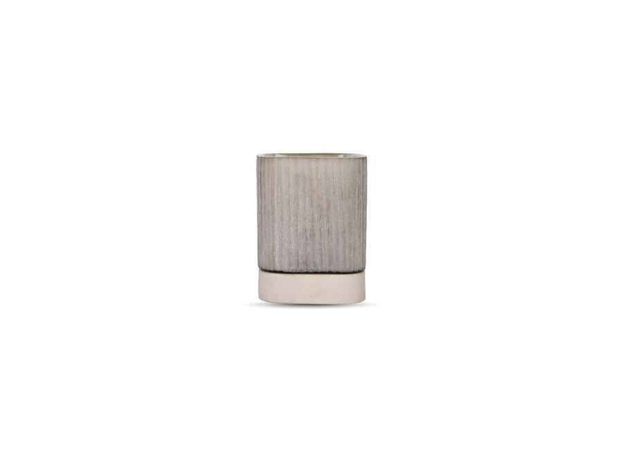 Tea light 'Ine' - Frosted Smoke