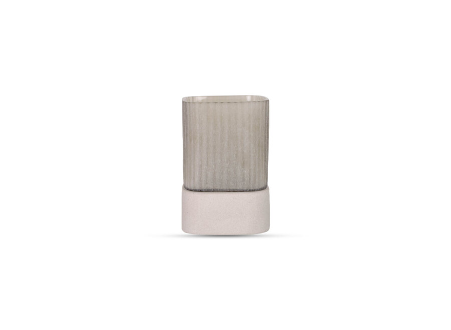 Windlicht 'Ine' - Frosted Smoke - XS