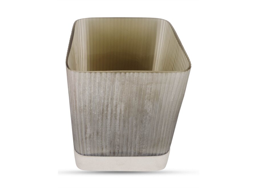 Porte-bougie 'Ine' - Frosted Smoke - L