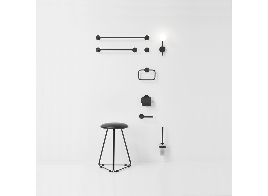 Toilettenbürstengarnitur 'Basic'  - Wandmontage - Black matt