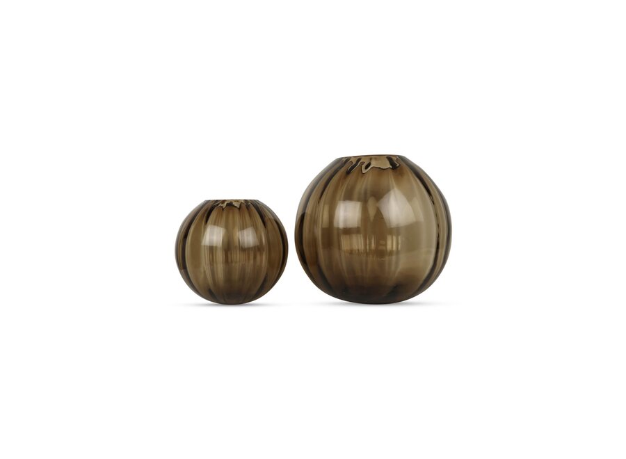 Vase 'Nola' Dark Smoke - M