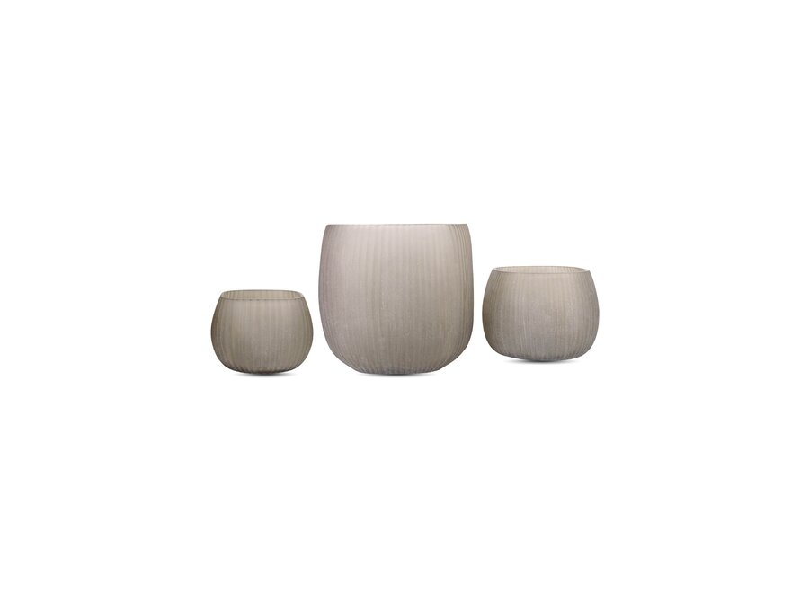 Vase 'Mia' - Frosted Smoke - M