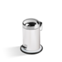 Poubelle 'Basic' - White / steel polished