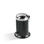 Poubelle 'Basic' - Black / steel polished