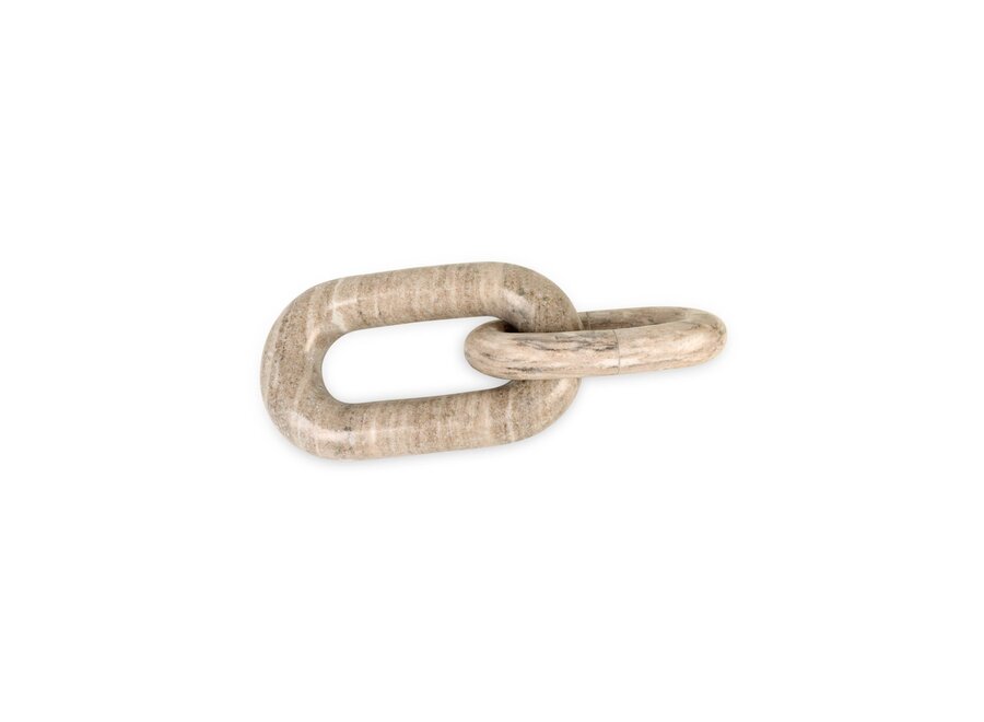 Deko-objekt 'Rana' - Beige Marble - L
