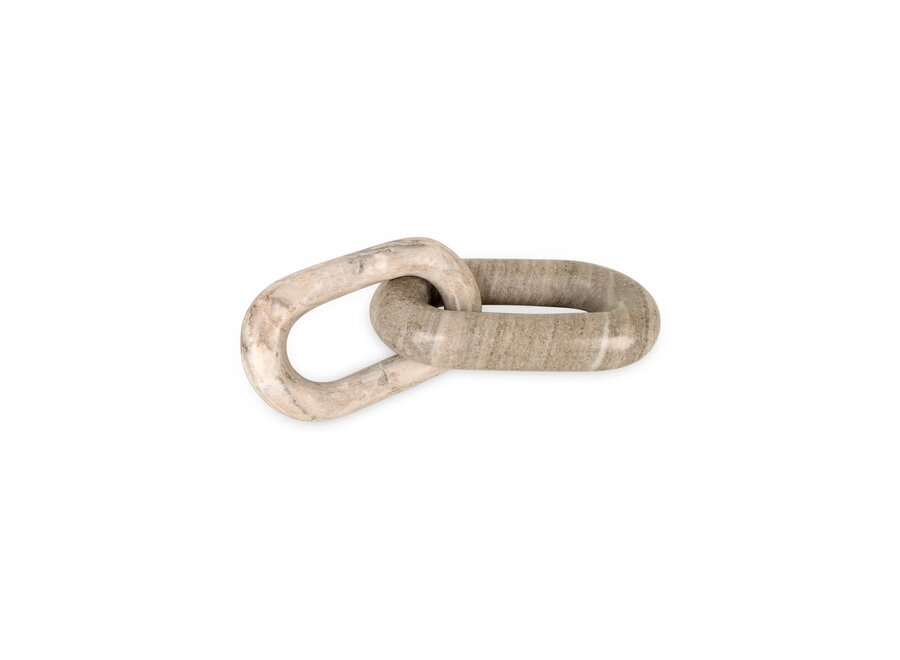Deko-objekt 'Rana' - Beige Marble - L