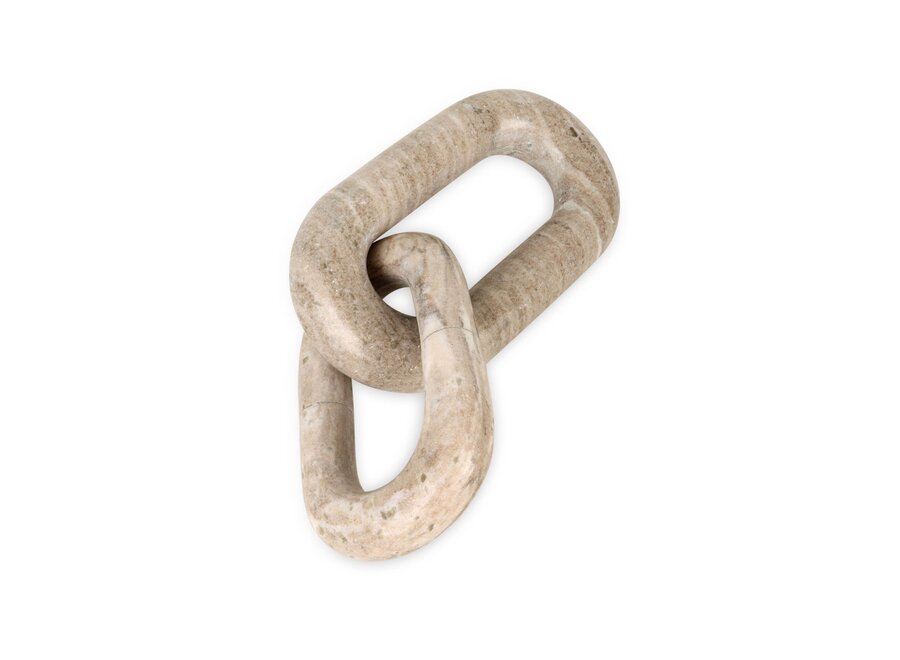 Deko-objekt 'Rana' - Beige Marble - L