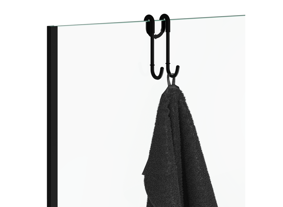 Douchewisser houder 'Basic - Black matt