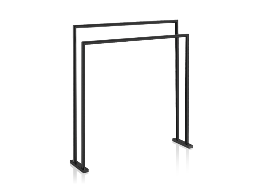 Handdoekrek 'Classic' -  Black matt