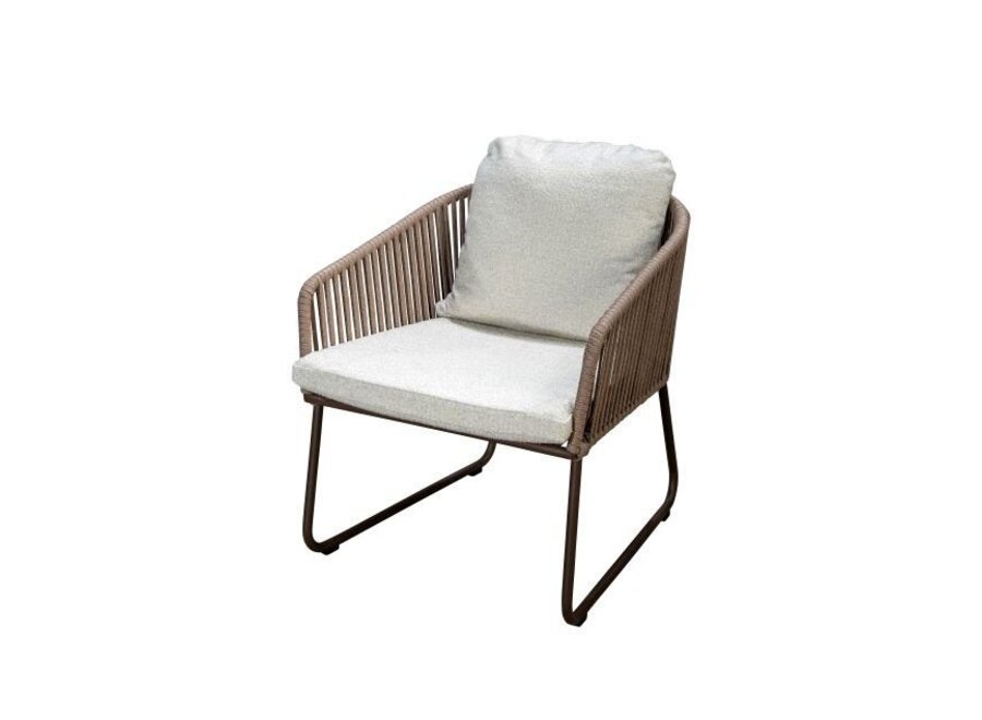 Low dining chair 'Calera' - Bronze