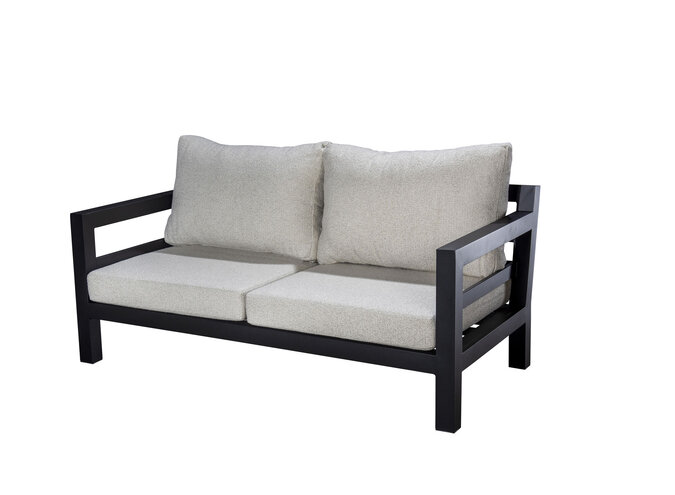Loungebank 'Midori' 2-zits - Black/Wool