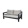 Lounge sofa 'Midori' 2-seater - Black/Wool