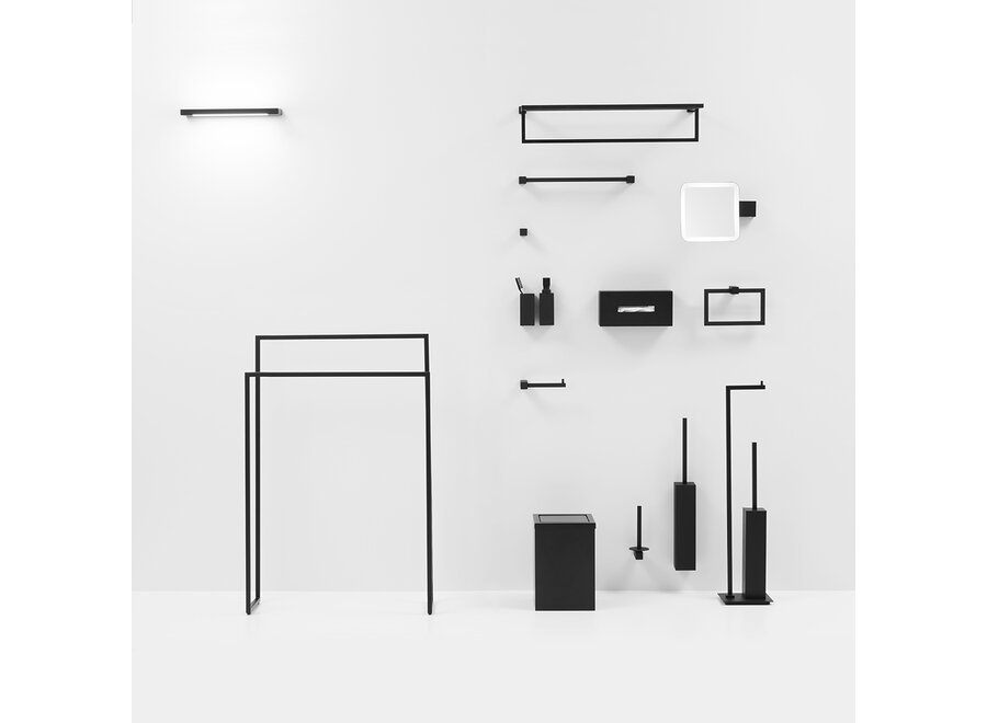 Miroir de courtoisie 'Basic' -VISION S- Montage mural - Black matt