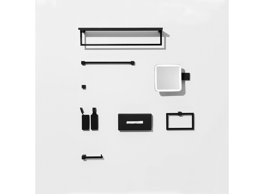 Miroir de courtoisie 'Basic' -VISION S- Montage mural - Black matt