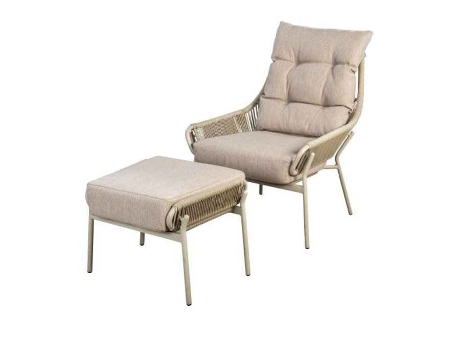 Loungesessel 'Nogales' - 2 Stück + Fußhocker