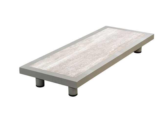 Table d'appoint 'Vallon' - Salix/Travertin