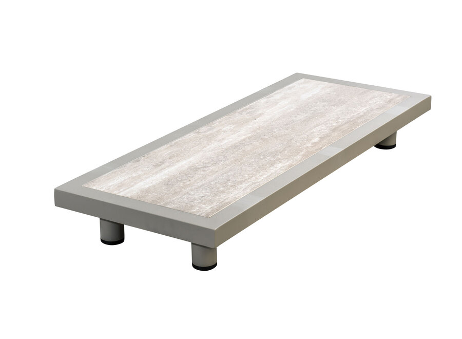Table d'appoint 'Vallon' - Salix/Travertin