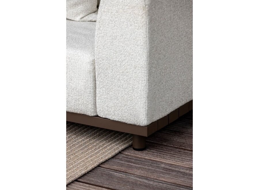 Lounge set 'Vallon' module right 3 seater - Bronze/Wool