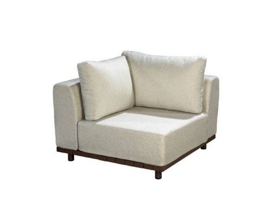 Lounge set 'Vallon' corner right - Bronze/Wool