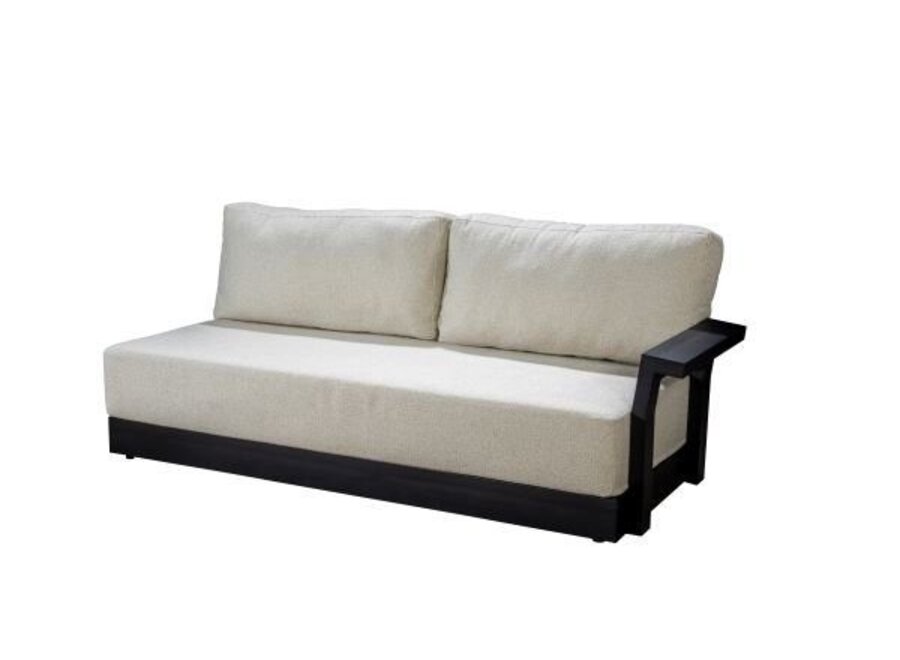 Loungeset 'Millor' module links 3 zits - Black/Wool