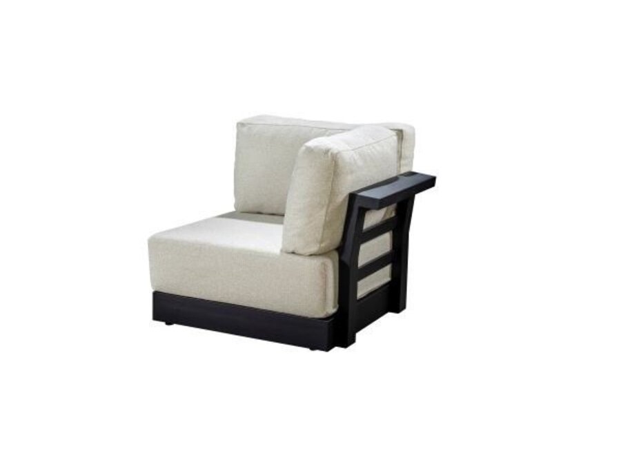 Corner module 'Millor' - Black/Wool