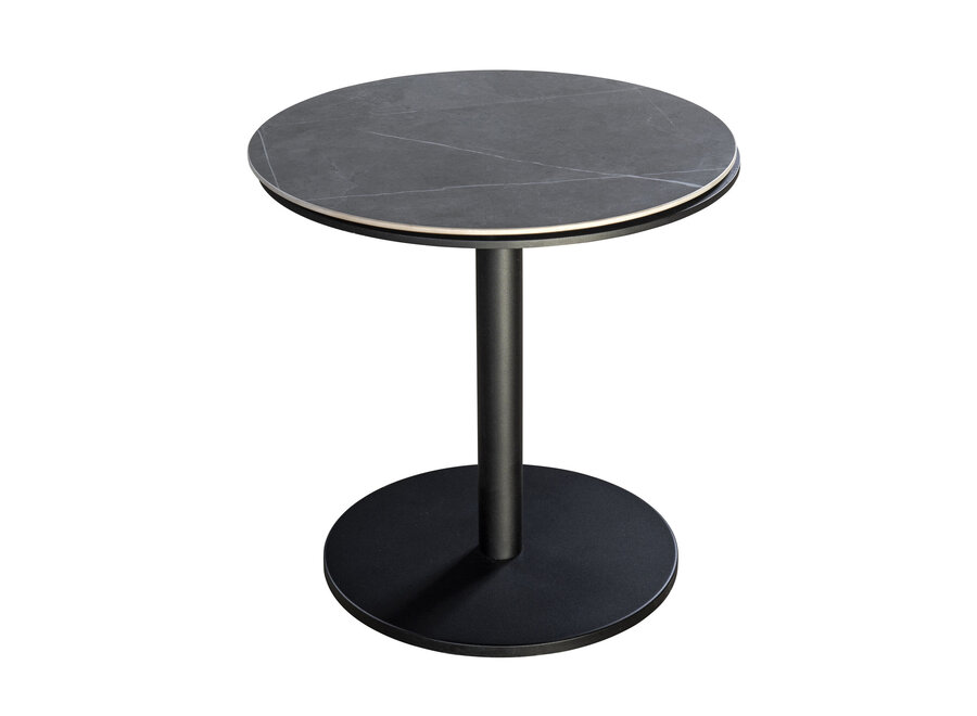 Table d'appoint 'Millor' - Black/Slate - Ø50