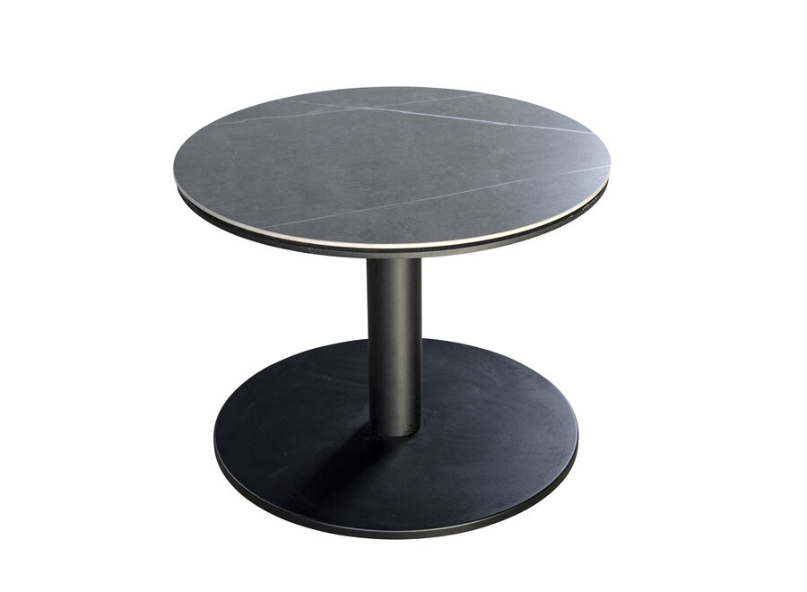 Table d'appoint 'Millor' - Black/Slate - Ø60