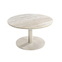 Bijzettafel 'Millor' - Salix/Travertin - Ø80