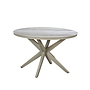 Ronde eettafel 'Calma' - Salix/Travertin