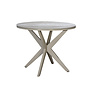 Round high dining table 'Calma' - Salix/Travertin