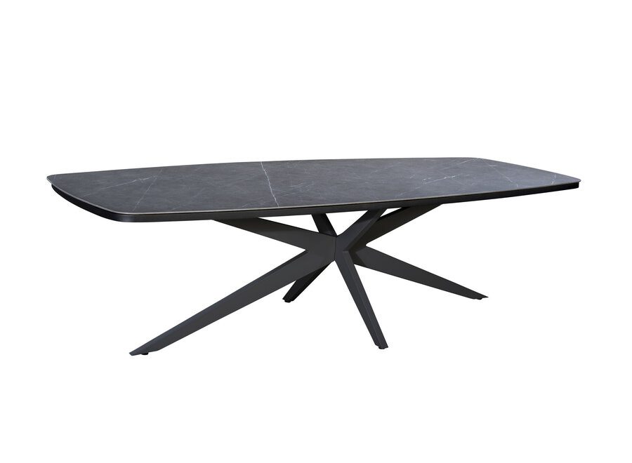 Table à manger Ovale 'Calma' - Black/Slate