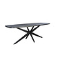 Ovale hoge eettafel 'Calma' - Black/Slate