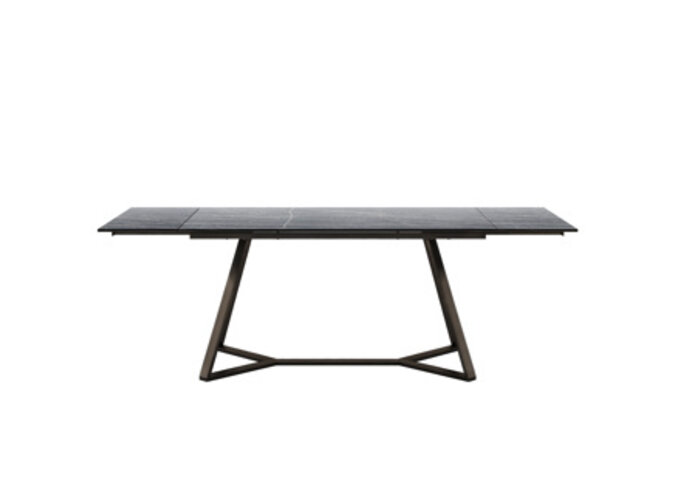 Table à manger Veneto - Black - L - Extendable