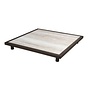 Table basse 'Vallon' - Square - Bronze/Travertin