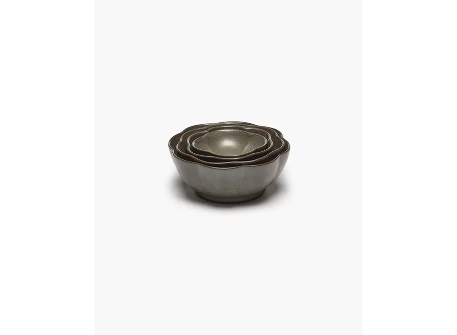 Sergio Herman - Inku 4pc bowl ribbed - L - Green