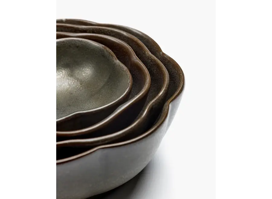 Sergio Herman - Inku 4pc bowl ribbed - L - Green