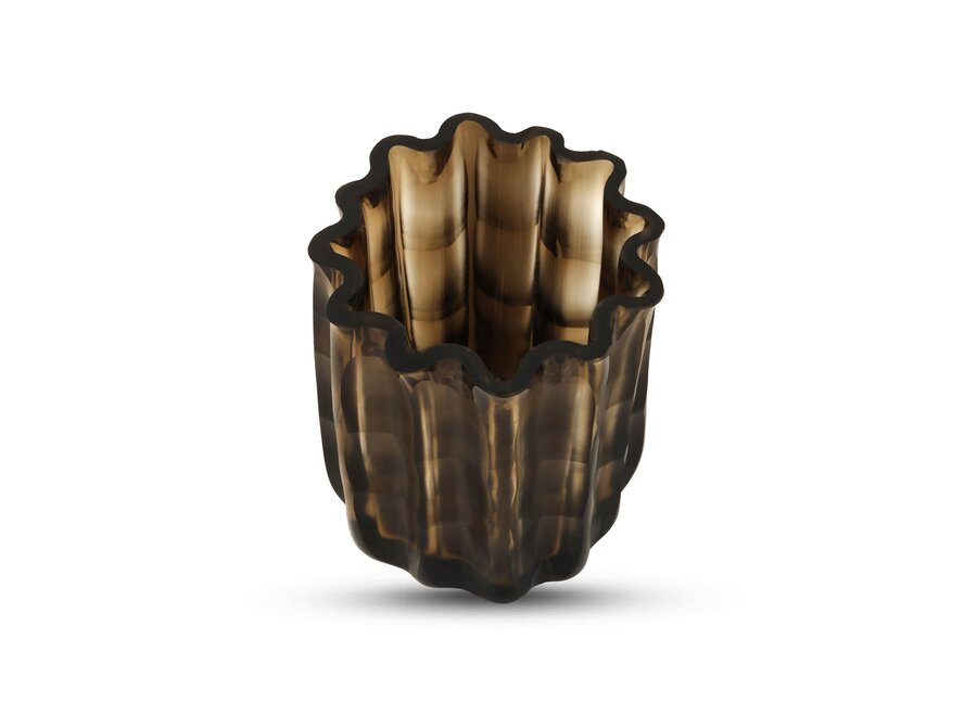Tea light 'Celio' - Smoke/Grey