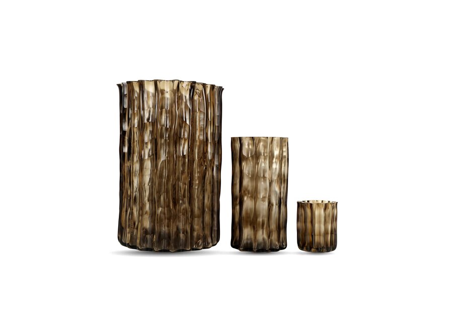 Tea light 'Celio' - Smoke/Grey