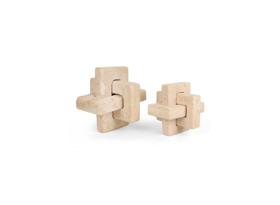 Decor object 'Hope' - Travertine - L
