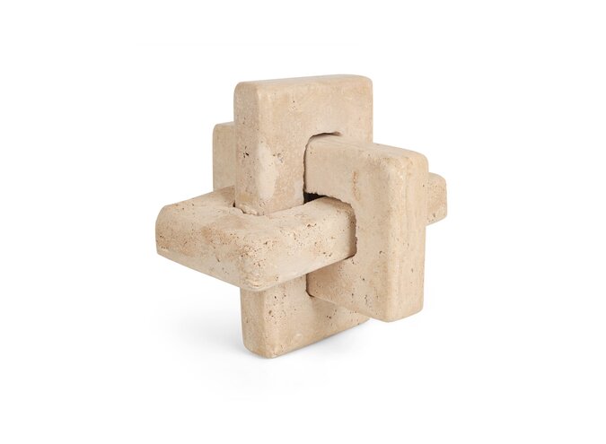Decor object 'Hope' - Travertine - L