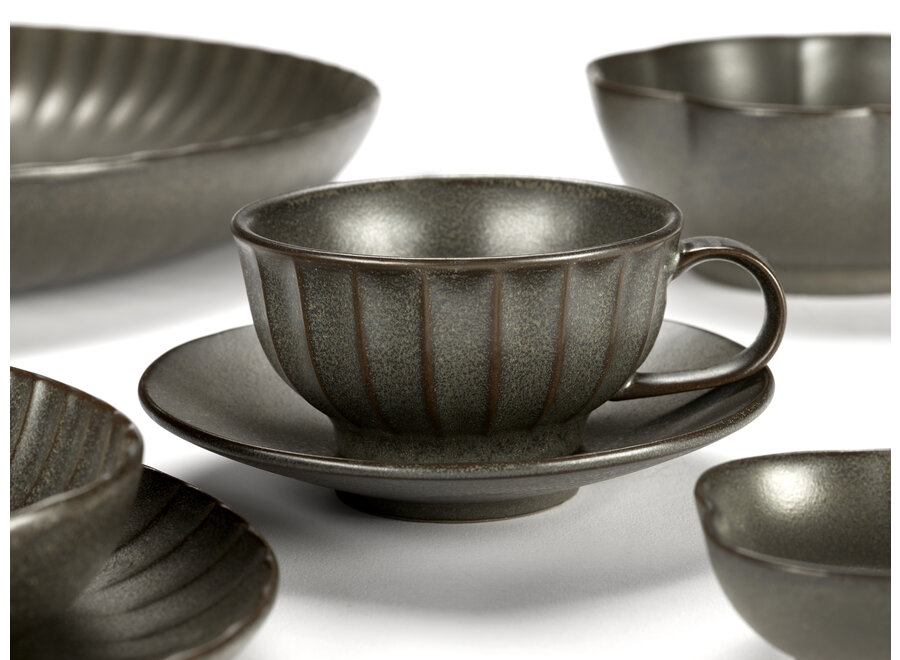 Sergio Herman - Inku 4pc bowl ribbed - M - Green