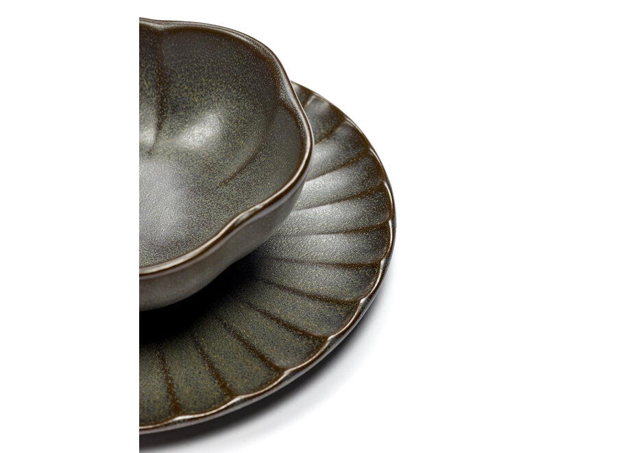 Sergio Herman - Inku 4pc bowl ribbed - M - Green