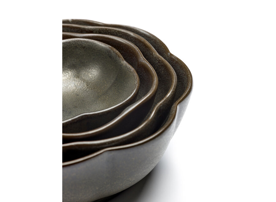 Sergio Herman - Inku 4pc bowl ribbed - S - Green