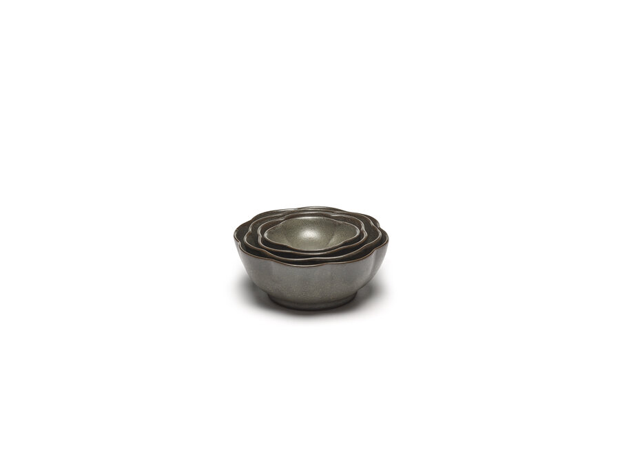 Sergio Herman - Inku 4pc bowl ribbed - S - Green