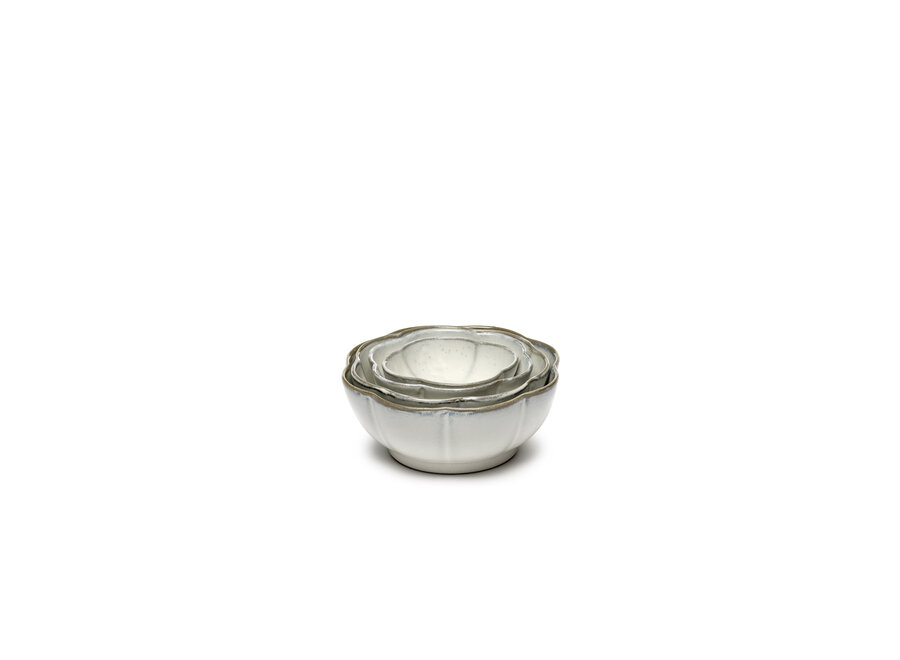 Sergio Herman - Inku 4pc Schüssel ribbed - S - White
