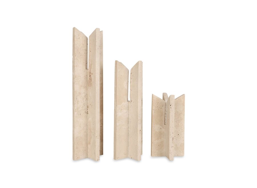 Decor object 'Ely' - Travertine - S