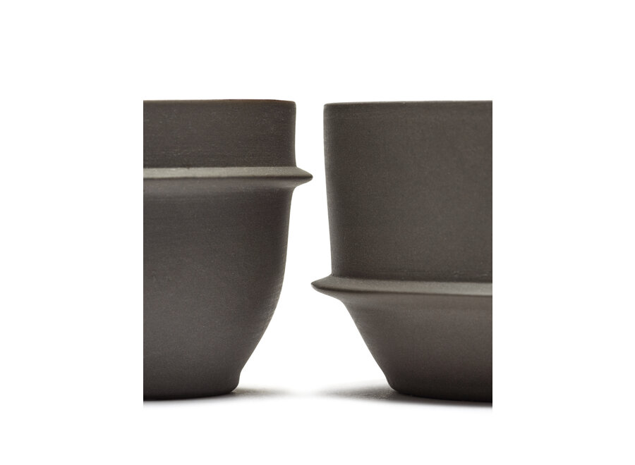 Kelly Wearstler - Dune 2pc coffee cup Slate